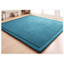Loartee Coral Velvet Crawling Rugs & Area Rugs (6.0'x 6'8", Blue) for Toddler Children Play Mat & Yoga Mat Exercise Pads by TinyTreasures Baby Boutique