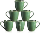 vicrays Coffee Mug Set, 12 Ounce, Set of 6, Ceramic Mug for Men, Women, Unique Glazed Mugs with Handle for Coffee, Tea, Milk, Cocoa, Cereal(Green) by CozyNest Decor