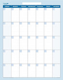 24" x 18" Sky Blue Vertical 30-Day Dry-Erase Task, Goals and Objective 1-Month erasable Wall Planner Calendar. Complete with Fine Tip Dry-Erase Marker and Eraser by TinyTreasures Baby Boutique