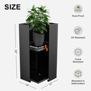 Metal Planter Box, Planter Boxes Outdoor Heavy Duty Metal Garden Planter Spliced Flower Pot with Partitions, All-Weather Use with Drainage Holes for Patio/Porch-30 x 14" x 14" by CozyNest Decor