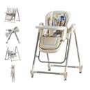 5 in 1 Baby High Chair Swings for Infants Foldable Rocking 8 Level Height Adjustment Eco Friendly Washable PU Cushion(White) by TinyTreasures Baby Boutique