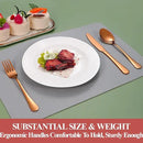 30 Pcs Rose Gold Silverware Set for 6, Food Grade Stainless Steel Flatware Set, Eating Utensils Sets Include Fork/Knife/Spoon,Home Kitchen Tableware Set, Reusable Cutlery Set, Dishwasher Safe by CozyNest Decor