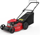 PowerSmart 21-inch Gas Push Lawn Mower, 144cc 4-Stroke Engine with Easy Adjustable Cutting Height, High Wheels, 2-in-1 with Mulch, Bag by GreenHaven Gardens