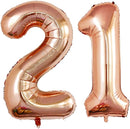 GOER Number 12 Balloons for 12th Birthday Sweet 12 Party Decorations,42 Inch Jumbo Foil Helium 21 Balloons for 21st Birthday Party Decoration (Champagne Gold) by TinyTreasures Baby Boutique
