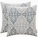 HWY 50 Gray Grey Decorative Throw Pillow Covers 18x18 Inch, Pack of 2 Embroidered Linen Farmhouse Cushion Cover Pillow Case for Sofa Couch Living Room Bed Bedroon, Accent Geometric by CozyNest Decor