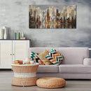 Framed Wall Art Large Cityscape New York Wall Decor Canvas Prints Abstract Brown City Theme Paintings Modern Canvas Wall Art for Living Room Bedroom Big Size 24x48 Framed by CozyNest Decor