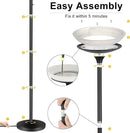 BoostArea Torchiere Floor Lamp, 30W Super Bright LED Standing Lamp, Stepless Dimmable Pole Lamp with 3000K Lighting, Rotary Switch, 70 Inch Tall Metal Modern Floor Lamps for Living Room/Bedroom Black by CozyNest Decor