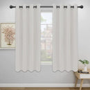 Easy-Going Blackout Curtains for Bedroom, Solid Thermal Insulated Grommet and Noise Reduction Window Drapes, Room Darkening Curtains for Living Room, 2 Panels (52x63 in, Light Linen) by CozyNest Decor