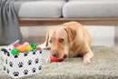 HIYAGON Dog toy Basket Dog Toy Bin Cute Toy Storage Basket Organizer Box Kids Gift Basket Empty Rectangular Room Decor for Home(Paw) by TinyTreasures Baby Boutique