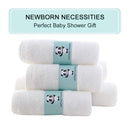 HIPHOP PANDA Baby Washcloths, Rayon Made from Bamboo - 2 Layer Ultra Soft Absorbent Newborn Bath Face Towel - Reusable Baby Wipes for Delicate Skin - White, 30 Pack by TinyTreasures Baby Boutique