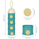 Accmor Formula Dispenser On The Go, 4 Layers Stackable Formula Container to Go, Non-Spill Portable Milk Powder Baby & Kids Snack Container, Green by TinyTreasures Baby Boutique