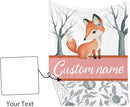 Custom Name Crib Bedding Set - Fox Theme, Personalized Nursery Bedding 3-Piece Set– Soft Blanket, Fitted Sheet, Changing Pad Cover – for Newborns Girls Nursery Gifts by TinyTreasures Baby Boutique