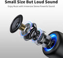Bobtot Portable Bluetooth Speakers with Strap Easy to Carry, Wireless IPX5 Waterproof Mini Speaker with Loud Stereo Sound, 20 Hours Playtime, Rechargeable Battery, Built-in Microphone, Black by TinyTreasures Baby Boutique