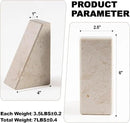 Marble Book Ends Decorative, Unique Bookends for Shelves, Bookends to Hold Heavy Books, Durable Book Holder Stopper for Home Office Desk Bookshelf Decoration, Turkey Natural Marble, Set of 2 by CozyNest Decor