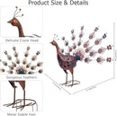 VEWOGARDEN Peacock Outdoor Statues Metal Peacock Tail Spread Garden Sculptures & Statues for Yard Lawn Patio Pool Outside Decorations, Blue & Bronze by GreenHaven Gardens