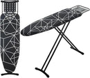 Ironing Board 43x13, Compact Iron Board Full Size with Heavy Duty Iron Rest, Thick Padded Cover, Adjustable Height, Sturdy Lightweight Steel Legs, Black by CozyNest Decor