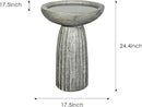SunJet Modern Bird Bath, 24.4inches Height Fibre-Reinforced Concrete Birdbath with Textured Pedestal for Outdoor Garden, Yard, Lawn Decor by GreenHaven Gardens
