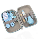 ZELINYE Baby Grooming Kit, 8 in 1 Baby Hair Brush/Nail Clipper/Nose Cleaner/Finger Toothbrush/Nail Scissors/Manicure Kit for Baby Care Keep Healthy and Clean(Blue) by TinyTreasures Baby Boutique