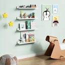 Forbena 24 Inch White Floating Shelves for Wall Set of 4, Wood Nursery Book Shelves for Kids Bedroom, Long Picture Ledge Shelf with Lip for Living Room Bathroom Office and Baby Wall Bookshelf by TinyTreasures Baby Boutique