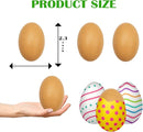 Smooth Brown Wooden Easter Eggs, Perfect for Easter Crafts, Décor and Egg Hunts, 2.3" Inches (24-Pack) by TinyTreasures Baby Boutique