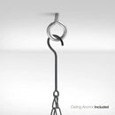 Sorbus® Pot and Pan Rack for Ceiling with Hooks — Decorative Oval Mounted Storage Rack — Multi-Purpose Organizer for Home, Restaurant, Kitchen Cookware, Utensils, Books, Household (Hanging Black) by CozyNest Decor