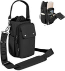 Water Bottle Holder with Strap 32 40oz Crossbody Insulated Water Bottle Carrier Sling Bag with Adjustable Wide Strap and Phone Purse 5 Pockets for Walking Hiking Gym Travel by TinyTreasures Baby Boutique