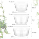 Hoolerry Plastic Plant Saucer Clear Deep Drip Tray Thickened Clear Plant Saucers Trays for Pots Deep Drip Trays for Home Garden Indoor and Outdoor Potted(15 Pcs,8, 10, 12 Inch) by GreenHaven Gardens