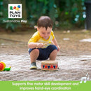 PlanToys® Solid Drum Wooden Musical Toy for Toddlers | Pretend Play Instrument for Kids | Eco-Friendly Percussion Toy for Coordination, Creativity & Early Learning Development by TinyTreasures Baby Boutique