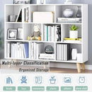 IOTXY Wooden Open Shelf Bookcase - 3-Tier Floor Standing Display Cabinet Rack with Legs, 10 Cubes Bookshelf, Warm White by CozyNest Decor