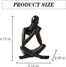 Bookshelf Decor Thinker Statue - Abstract Style Thinker Sculptures Modern Aesthetic Figurine Decoration Statues for Home Decor-Right Thinking-Black by CozyNest Decor
