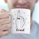 Customized Name Ring Finger Accent Coffee Mug Gift For Men Mr His Fiance Husband Groom, Ring Engaged Coffee Cup 11 Oz 15 Oz, Personalized White Mug Gift For Wedding Bridal Shower Bachelorette Party by TinyTreasures Baby Boutique