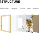 Vittanly 12x12 Picture Frames Set of 9, Shatter Resistant Plexiglass, Display 8x8 Pictures with Mat or 12x12 without Mat, Photo Frames for Wall Mount, Engineered Wood, Gold by CozyNest Decor