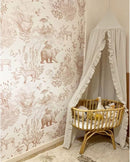 Bed Canopy with Frills Reading Nook Game Tent for Kids Boho Hanging Net Play Room Decor(Beige) by TinyTreasures Baby Boutique