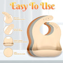 Silicone Baby Feeding Set 21 Pcs, Baby Led Weaning Supplies, Baby Feeding Supplies Set BPA Free, Essentials for Newborn Gift Walnut Color, Beige, Smoky Gray by TinyTreasures Baby Boutique