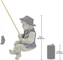 Design Toscano Frederic the Little Fisherman of Avignon Boy Fishing Garden Statue, 15 Inch Tall, Cast Stone Resin, Two Tone Stone Finish by GreenHaven Gardens