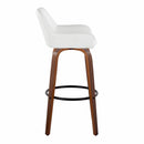 Daniella - Contemporary Fixed Height, Barstool & Swivel And Round Footrest (Set of 2) by HouseOfZazla