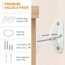 Furniture Anchors (8 Pack) for Baby Proofing, Anti Tip Furniture Anchor Securing 420lbs Tension Earthquake Resistant Metal Furniture Wall Anchor Prevent Baby Pet from Falling Furniture by TinyTreasures Baby Boutique