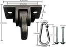 Heavy Duty White Metal Color Swing Hangers Screws Bolts Included Over 5000 lb Capacity Playground Porch Yoga Seat Trapeze Wooden Sets Indoor Outdoor (4 Pack) by TinyTreasures Baby Boutique
