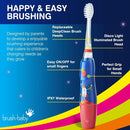 B07YVKSLHYBrush‑Baby - KidzSonic Rocket Kids Electric Toothbrush for Ages 3+ with Disco LED Lights, Gentle Sonic Vibrations, 2-Minute Smart Timer & 30‑Second Pulse Reminders – AAA Battery Included by TinyTreasures Baby Boutique