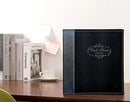 Photo Album Can Hold 3X5, 4X6, 5X7, 6X8, 8X10 Photos, Leather Cover, Magnetic Self-Stick Page, Hand Made DIY Albums (Black, Large) by TinyTreasures Baby Boutique