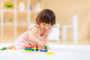 PlanToys (2403 Wooden Geometric Sorting Board Sustainably Made from Rubberwood and Non-Toxic Paints and Dyes by TinyTreasures Baby Boutique
