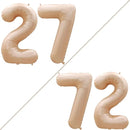 GOER Number 27 Balloons for 27th Birthday Party Decorations,42 Inch Jumbo Foil Helium 72 Balloons for 72nd Birthday Party Decoration (Caramel) by TinyTreasures Baby Boutique
