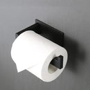Toilet Paper Holder, Self Adhesive Tissue Holder Stainless Steel Rustproof Paper Roll Holder, No Drilling Easy to Install, Toilet Paper Rack Suitable for Office, Bathroom (Matte Black) by CozyNest Decor