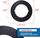 2 Pcs Upgraded Door Knob Plates with Double-Sided Tape –Thick Stainless Steel Scar Plates for Deadbolts & Knobs, Durable Lock Hole Covers for Fixing Loose Knobs and Damaged Areas(Matte Black) by TinyTreasures Baby Boutique