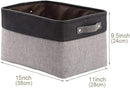 DECOMOMO Storage Baskets for Shelves - Fabric Closet Organizers and Storage Bins, Perfect Baskets for Organizing Closet Toys Nursery (Grey and Black, Large - 4 Pack) by CozyNest Decor