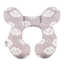 vocheer Baby Travel Pillow(Upgraded), Head and Neck Support Pillow for Pushchair, Car Seat,Stroller, Bouncer, Cotton(Grey Cloud by TinyTreasures Baby Boutique