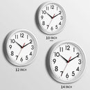 Wall Clock Modern Battery Operated 10 Inch Simpel Silent Non Ticking Decorative for Kitchen Office Outdoor Bedroom Living Room School Classroom(Silver) by CozyNest Decor