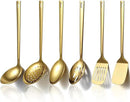 Evanda Gold Kitchen Utensils Set 6pcs, Titanium Plating Stainless Steel Cooking Utensils Set, Heavy Duty Kitchen Tools Spatulas Set, Home Essentials Kitchen Gadgets Accessories by CozyNest Decor