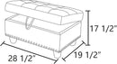 Ottoman Rectangular Storage Ottoman Bench, Flannel Footrest Stool Footstool with Lid for Living Room, Bedroom, Entryway, Light Gray, 28.5"x19"x17.5" by CozyNest Decor