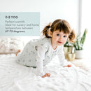 Tealbee Dreamsuit: Toddler Sleep Sack with Feet 3T 4T - 0.8 TOG Lightweight Baby Wearable Blanket for Walkers - Rayon made from Bamboo, Organic Cotton Sleeping Bag - Croissant by TinyTreasures Baby Boutique